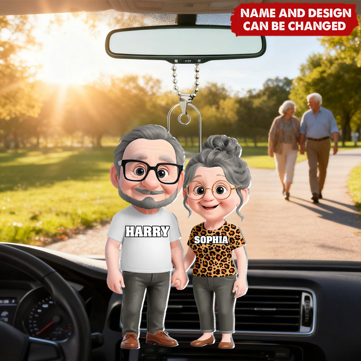 Love You For Life - Personalized Car Hanger, Gift for Couple, for Him, for Her