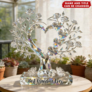 Flowers For Mom - Personalized Custom Shaped Acrylic Plaque, Gifts For Mom