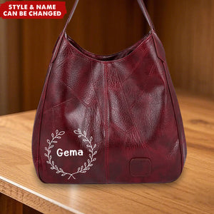 Personalized Name Leather Hobo bag Purse Tote Shoulder Handbags