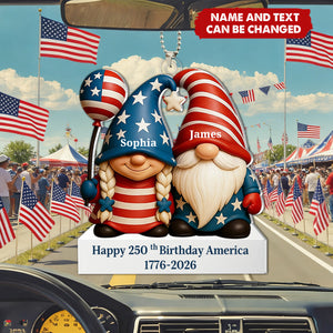 Our Love, America's 250th - Personalized Car Hanger, Gift for Couple