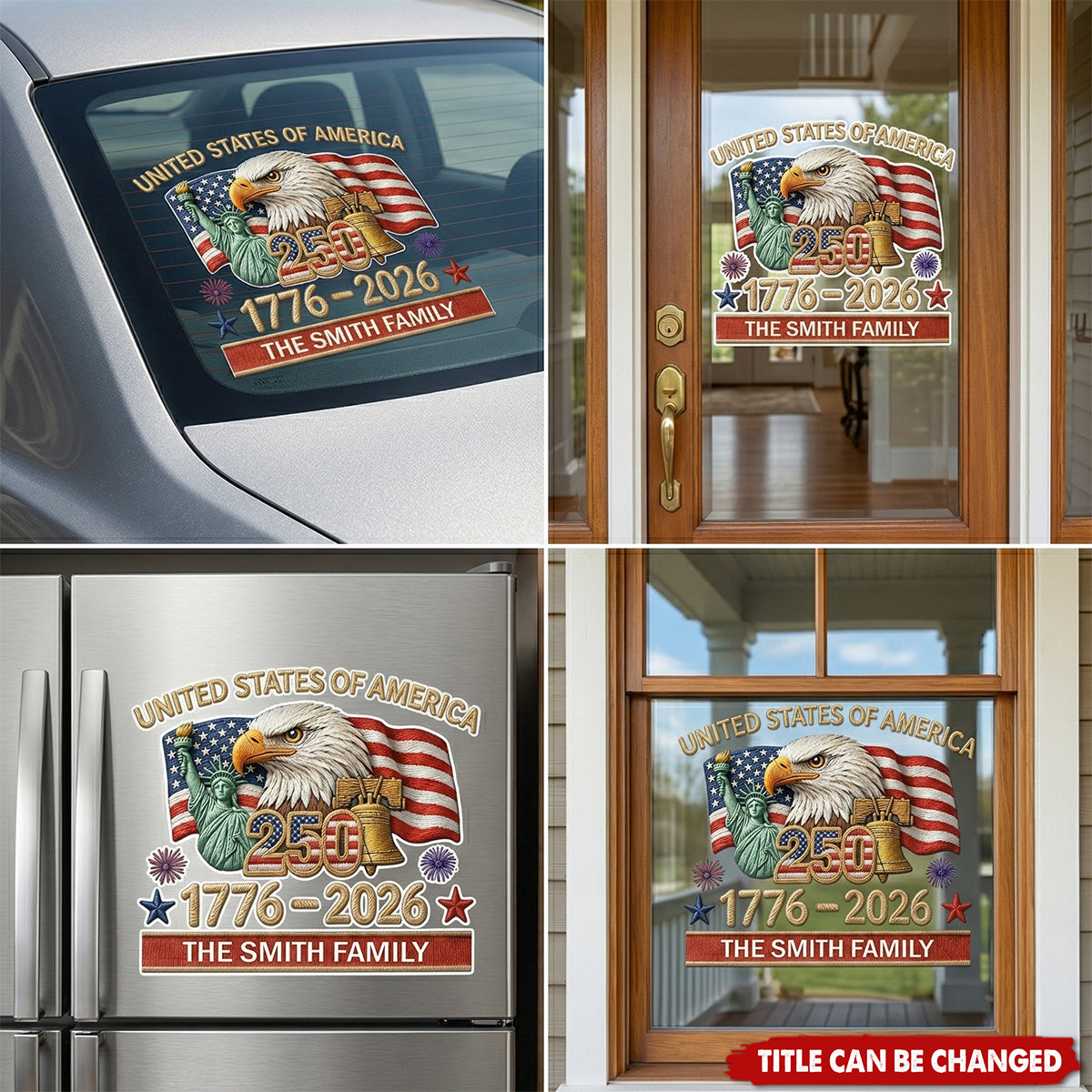 250th Anniversary Together We Shine Bright - Personalized Decal