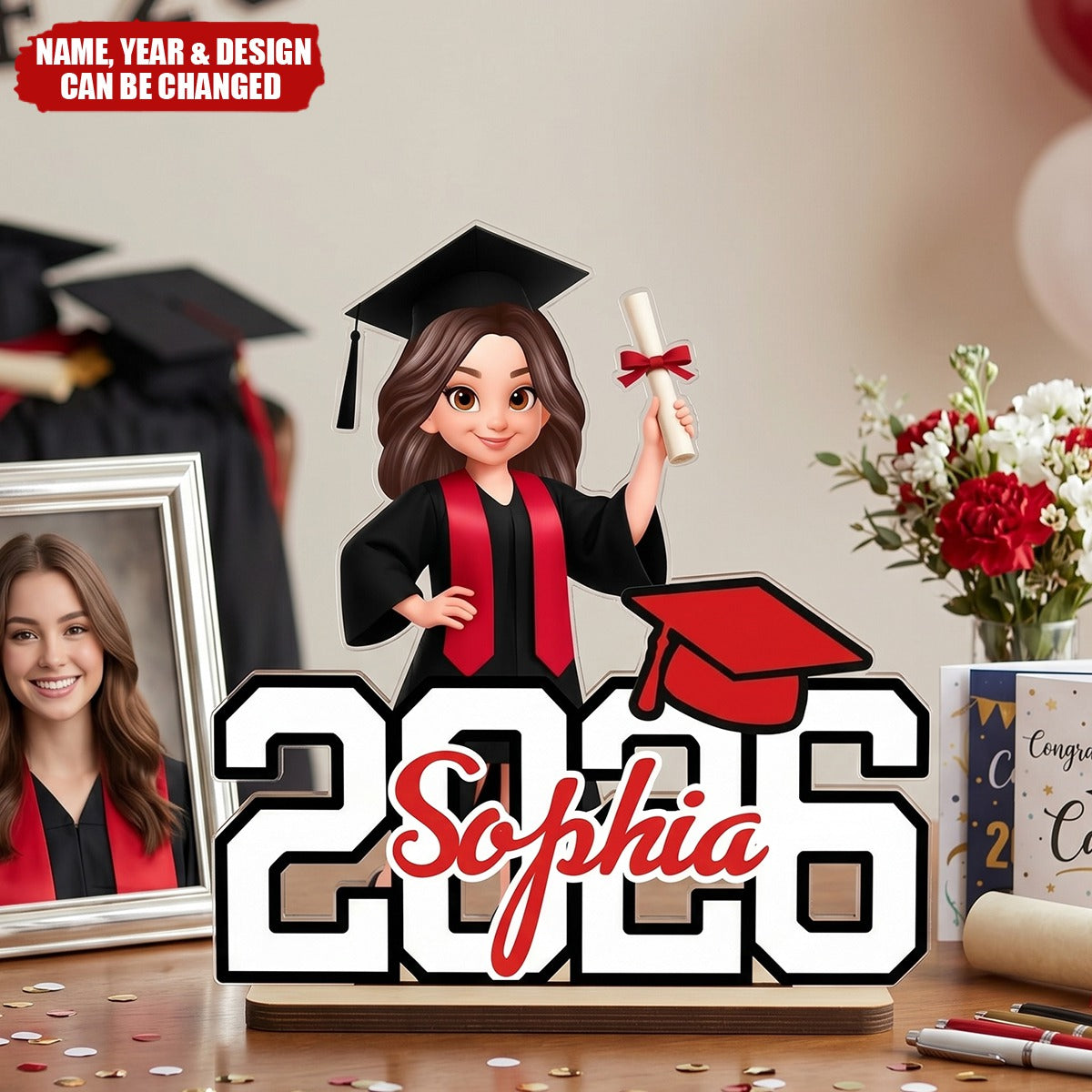 This Is My Cap & Gown Moment - Personalized 2-Layered Wooden Plaque