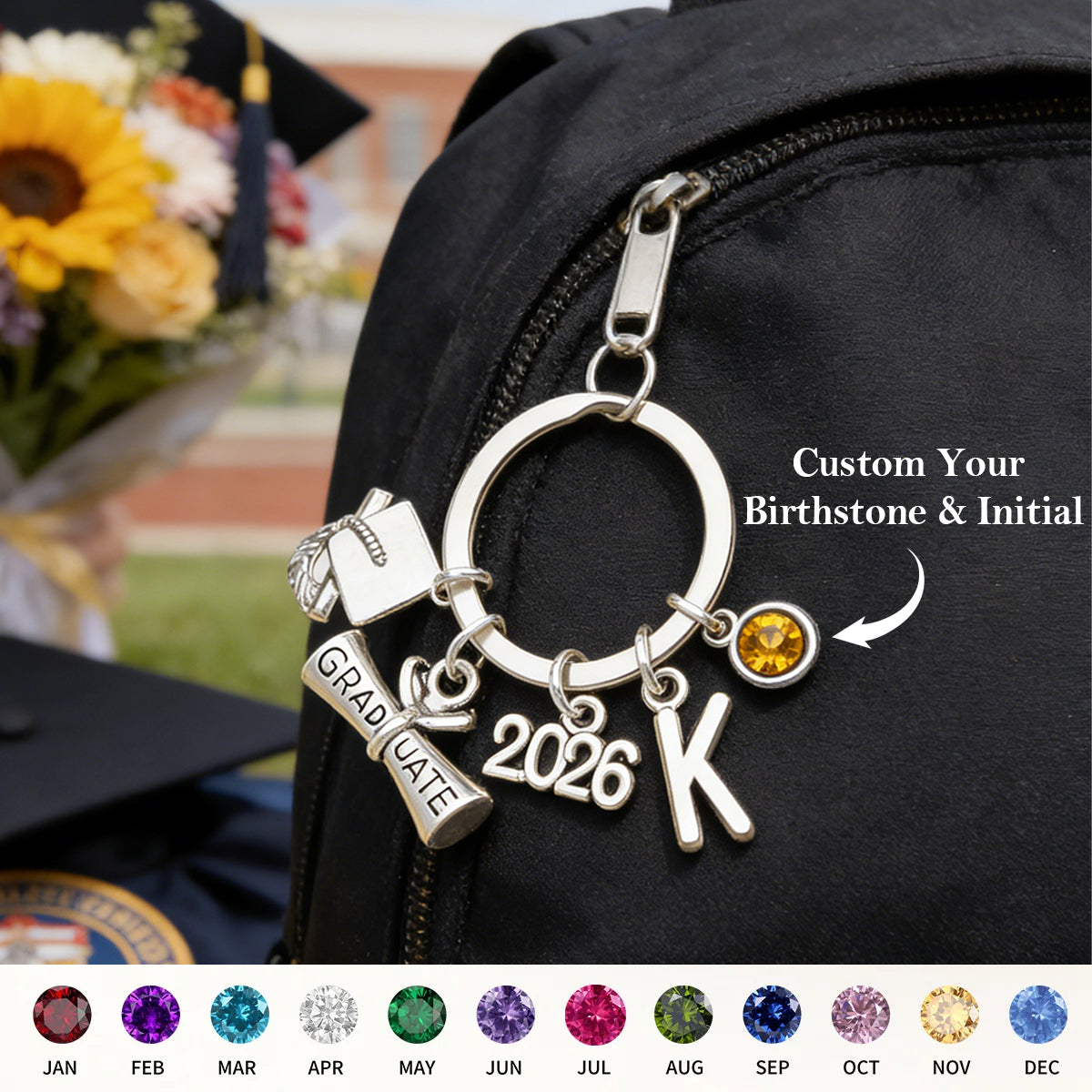 Congratulations, Graduate - Personalized Family Graduation Keychain