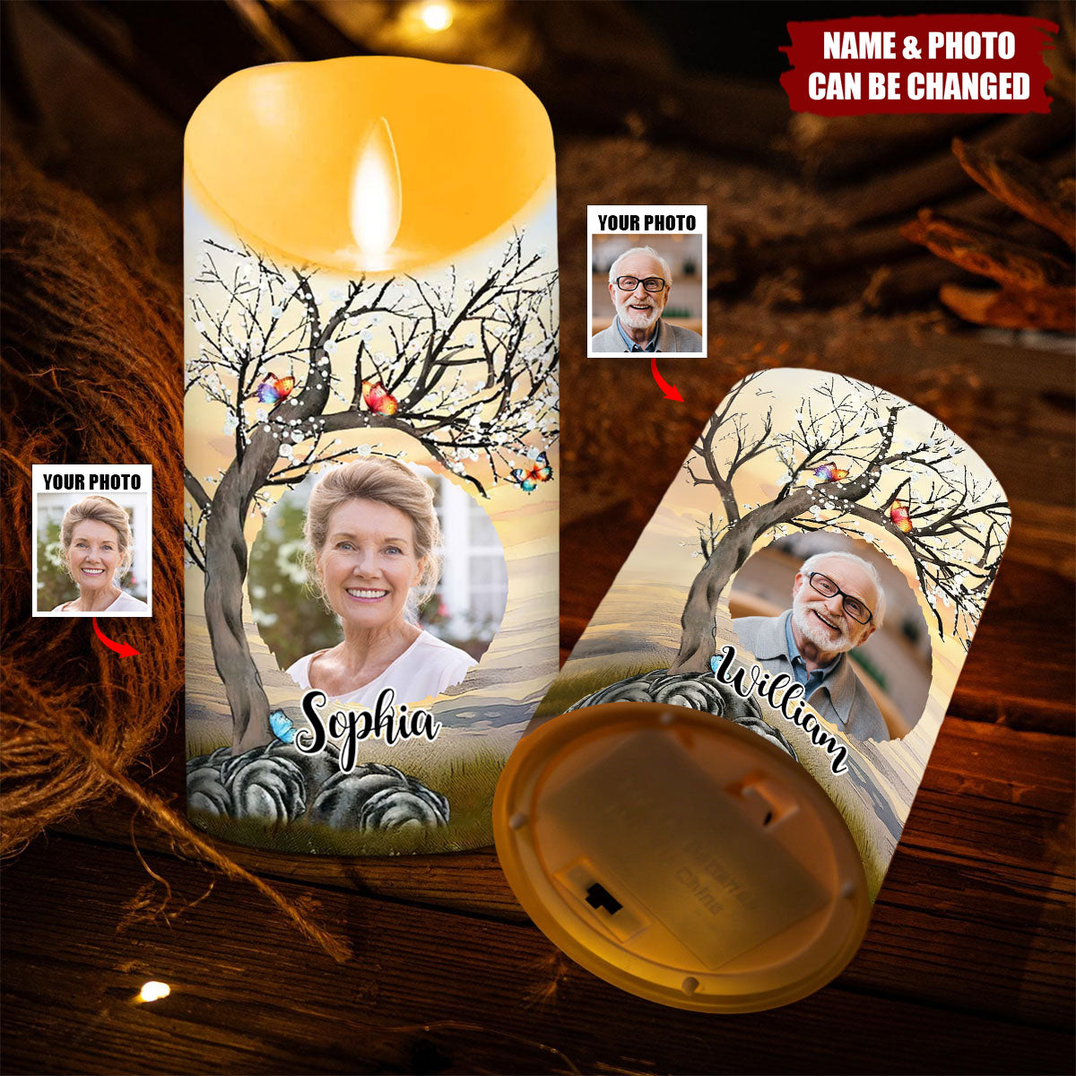 Mine Changed Forever - Personalized Custom LED Candle