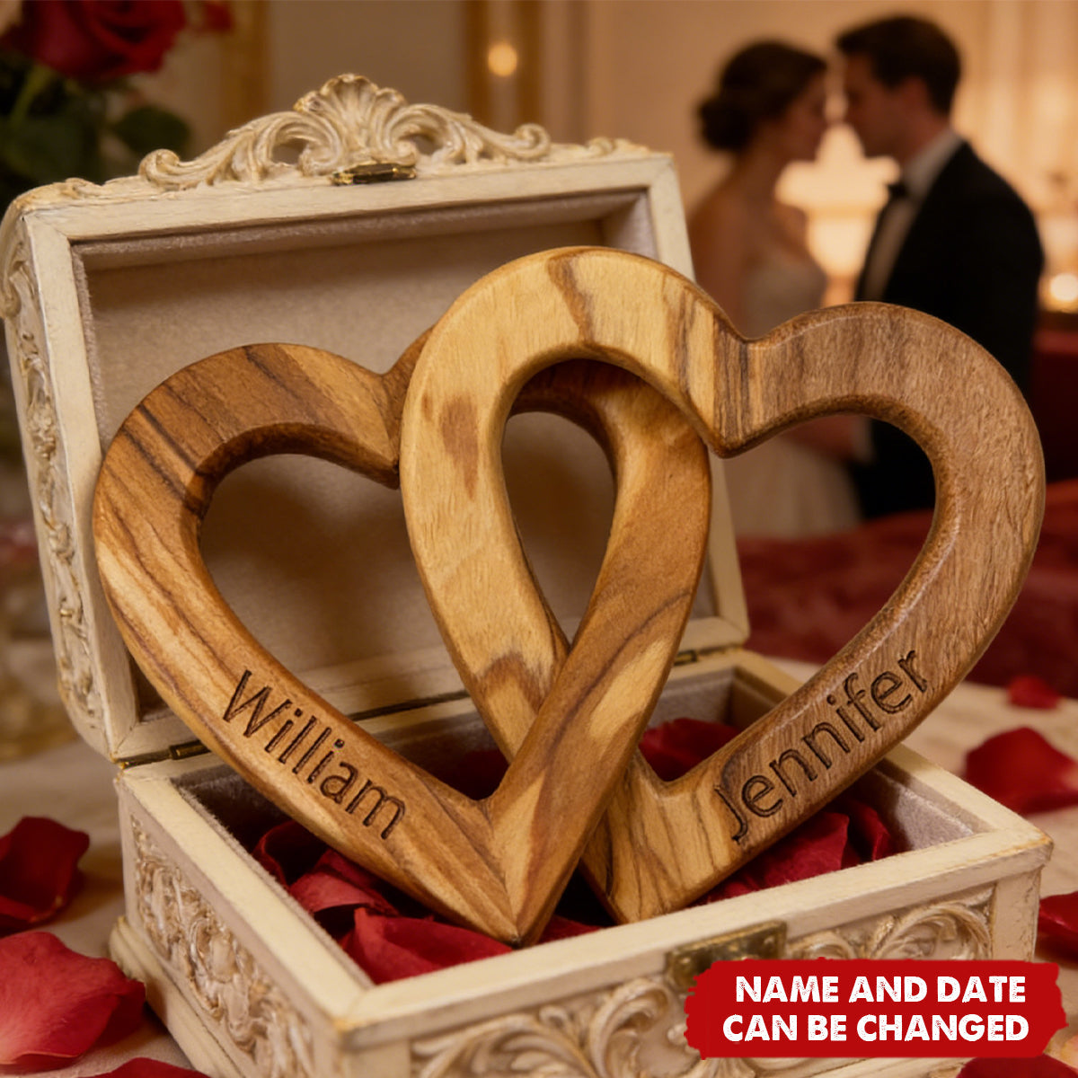 Interlocking Hearts - Personalized Infinity Heart Sculpture