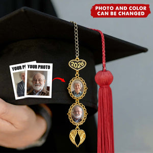 Forever in My Heart - Personalized Graduation Tassel Photo Charm