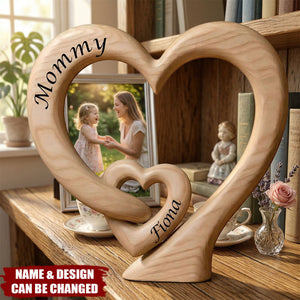 Mommy Heart Acrylic Plaque - Personalized Gifts For Mother's Day