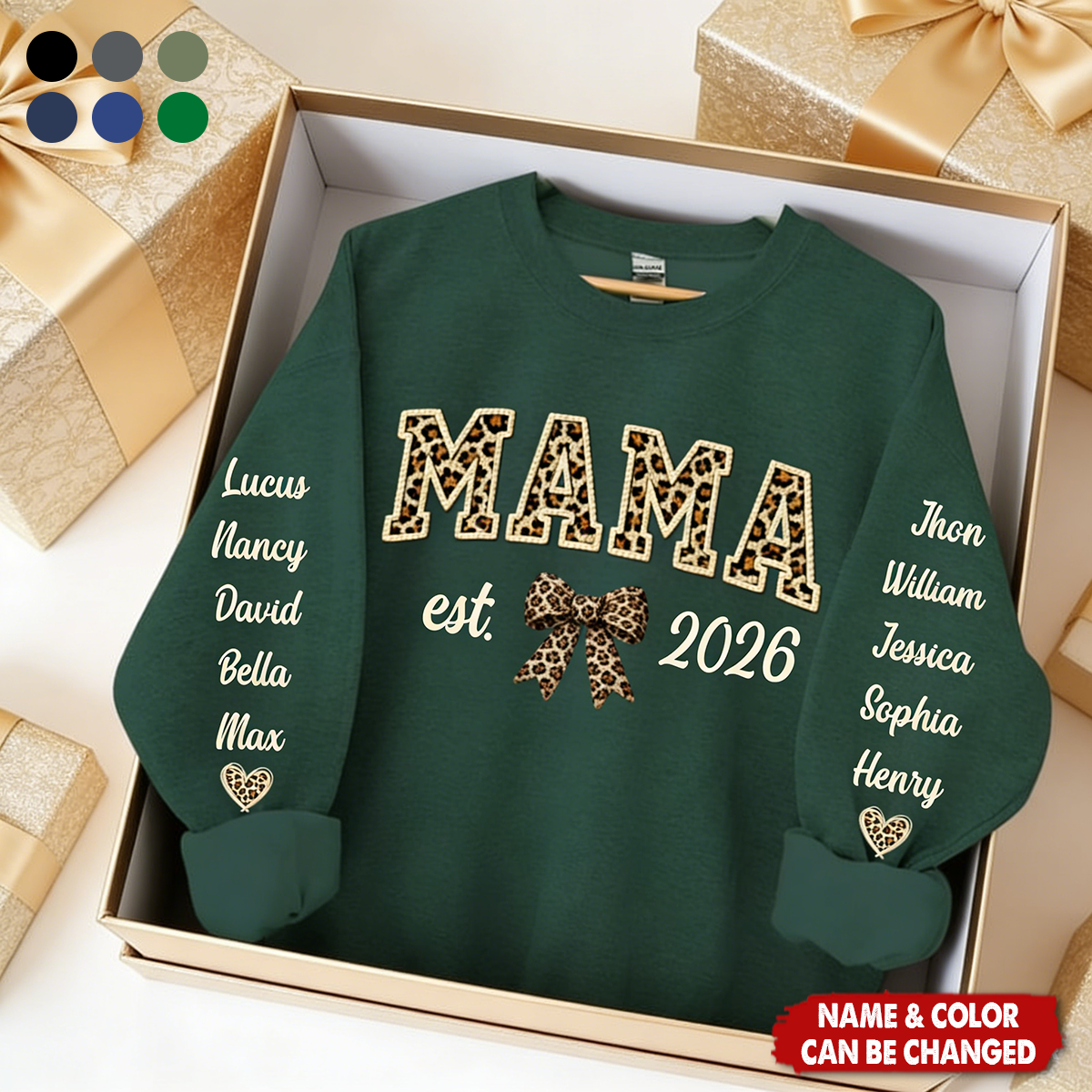 Mom Heart Full Of Love， Custom Sweatshirt With Design On Sleeve