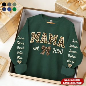 Mom Heart Full Of Love， Custom Sweatshirt With Design On Sleeve