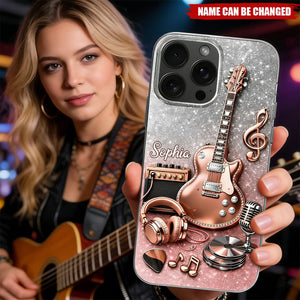 Music Is The Soundtrack, Personalized Clear Phone Case, Gift For Musicians