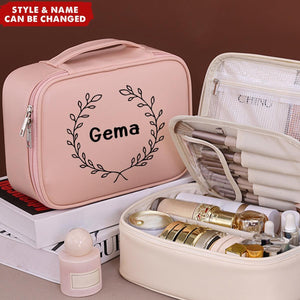 Detachable Pouch Multi-Layer Personalized Name Travel Organizer Makeup Bag