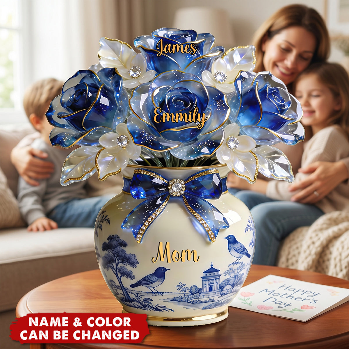 Toile De Jouy Mother Acrylic Plaque - Personalized Gifts For Mothers