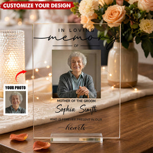Custom Photo Reserved Memorial Wedding Decor - Personalized Acrylic Plaque