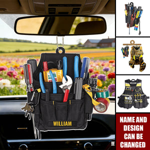 Electrician Tool Bag  - Personalized Acrylic Car Ornament