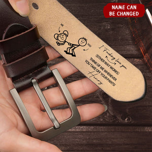 I F-king Love You - Personalized Engraved Leather Belt