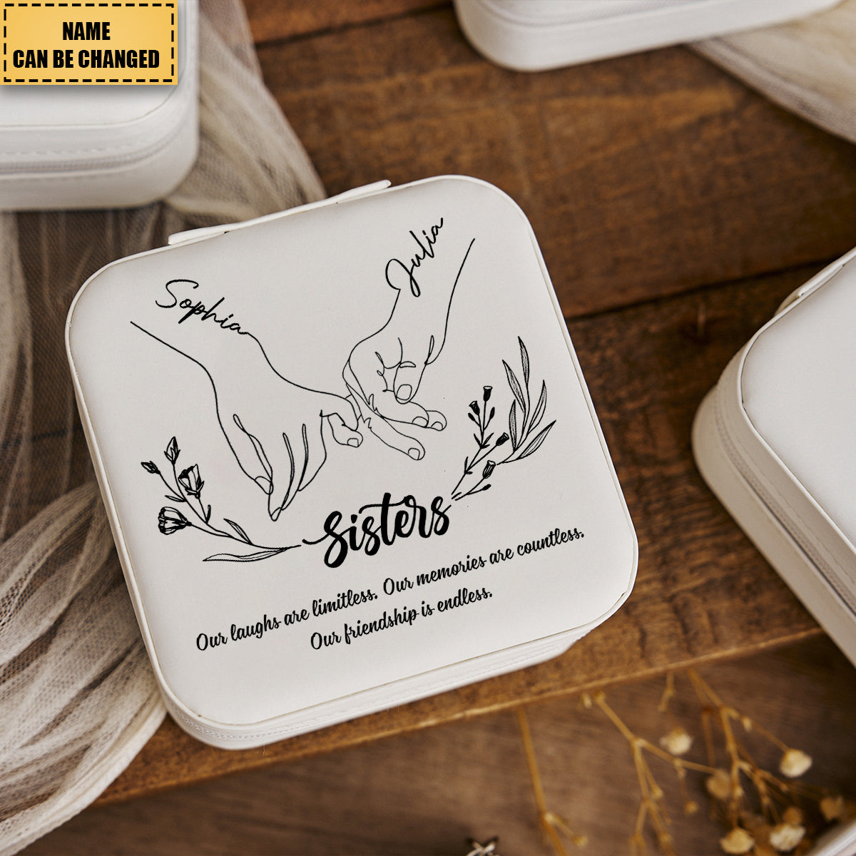 Pinky Promise Friendship Forever - Personalized Jewelry Box