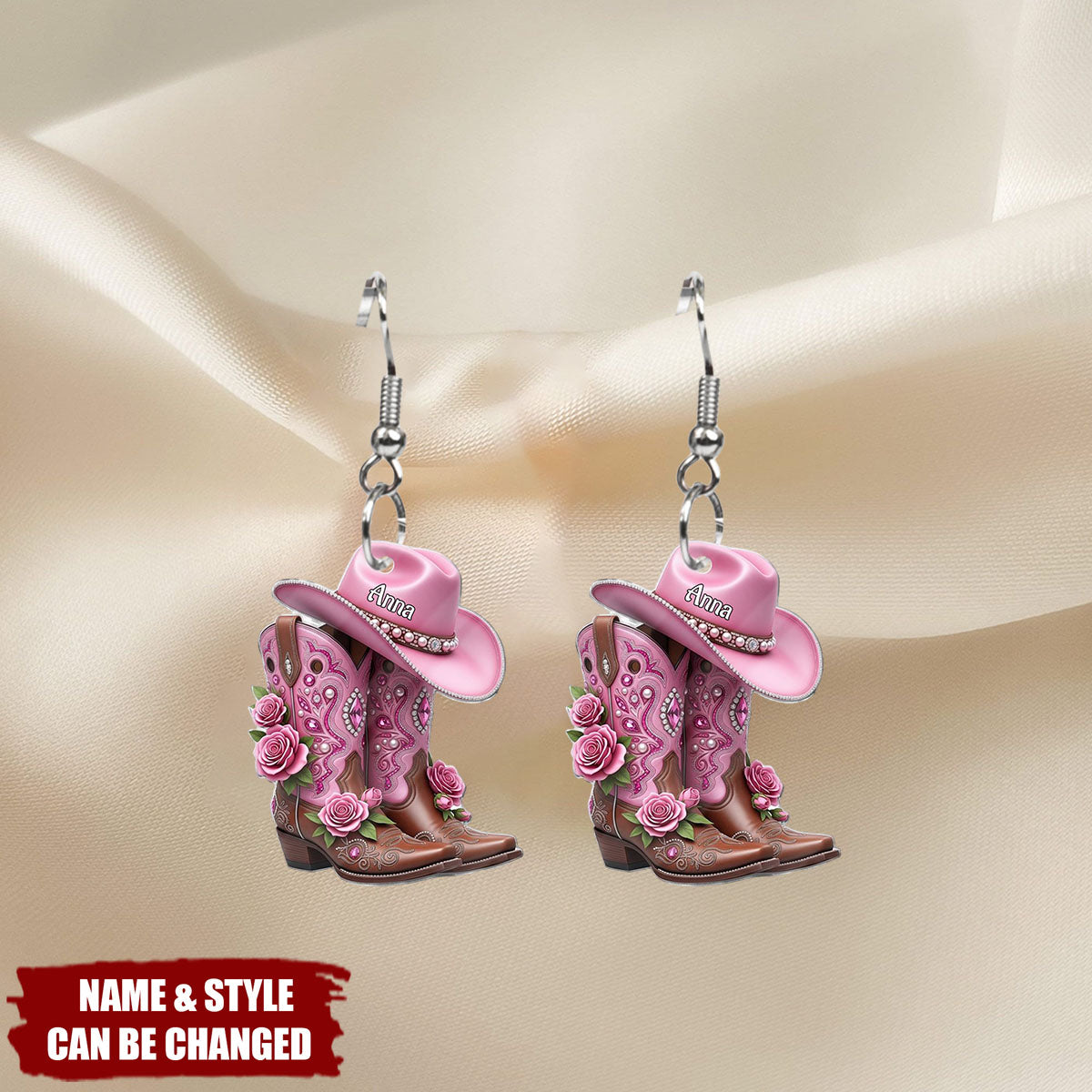 Cowgirl Boots - Personalized Cowgirl Earrings