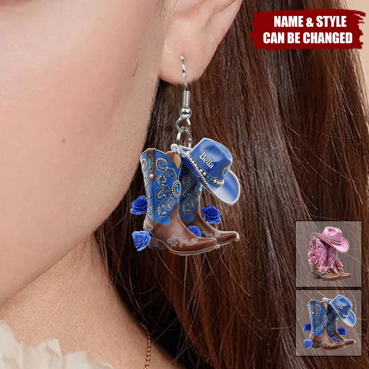 Cowgirl Boots - Personalized Cowgirl Earrings