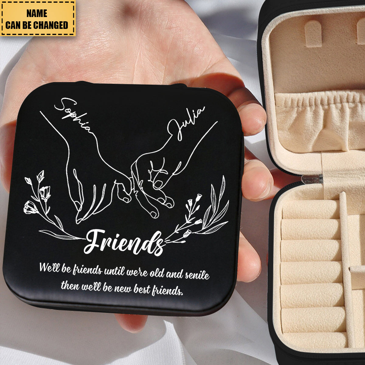 Pinky Promise Friendship Forever - Personalized Jewelry Box