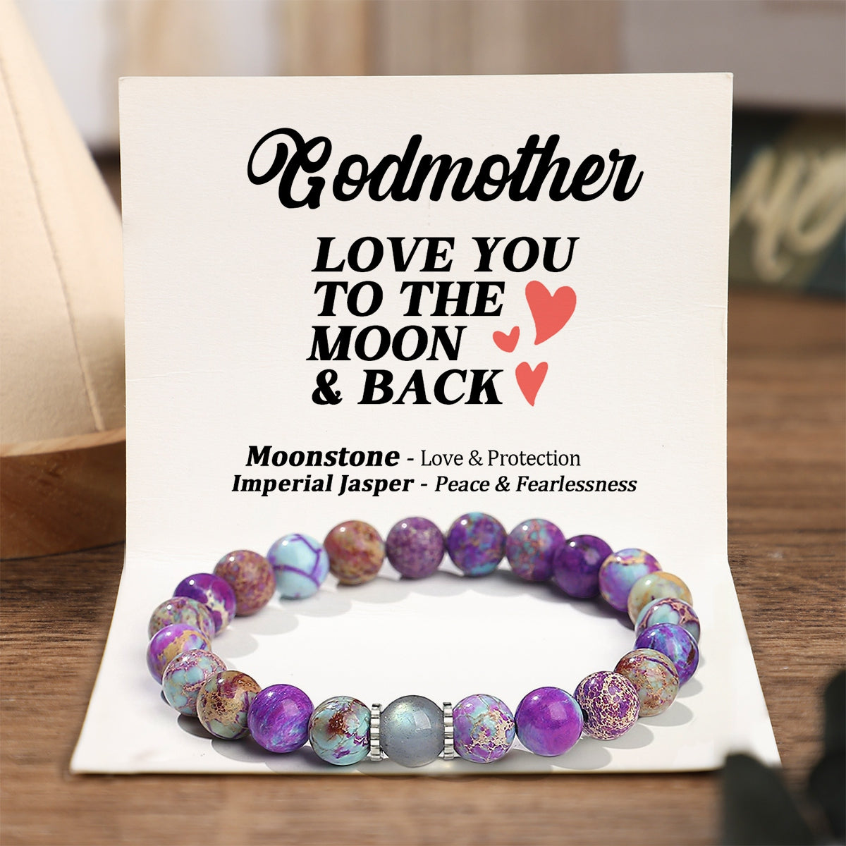 To Daughter/Granddaughter/Mom/Wife - Love You To The Moon & Back Stretchable Bracelet