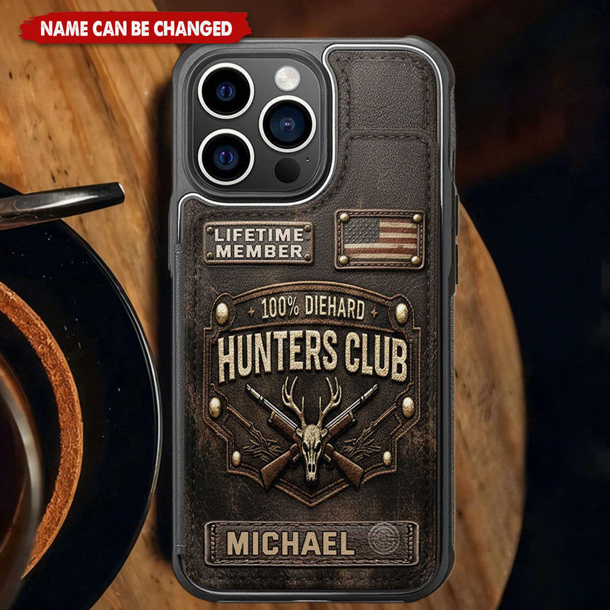 Die Hard Hunter Club - Personalized Hunting Fully Printed Wallet Phone Case