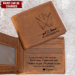 In Case You Need A Little Reminder - Personalized Leather Wallet