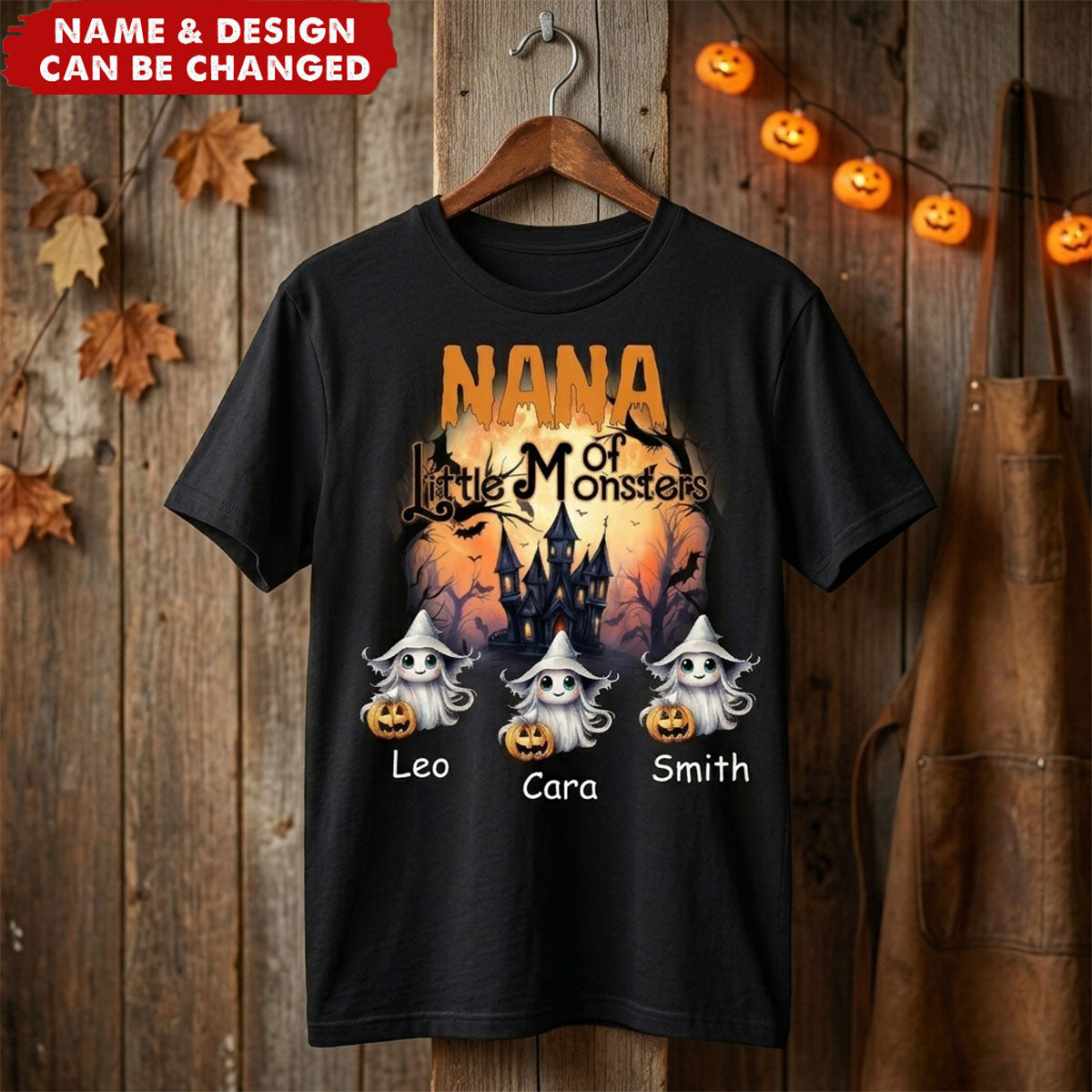 Grandma/Grandpa Of These Little Monsters - Personalized Custom Unisex T-Shirt - Gift For Parents, Gift For Grandparents, Halloween Gift