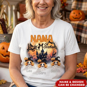 Grandma/Grandpa Of These Little Monsters - Personalized Custom Unisex T-Shirt - Gift For Parents, Gift For Grandparents, Halloween Gift