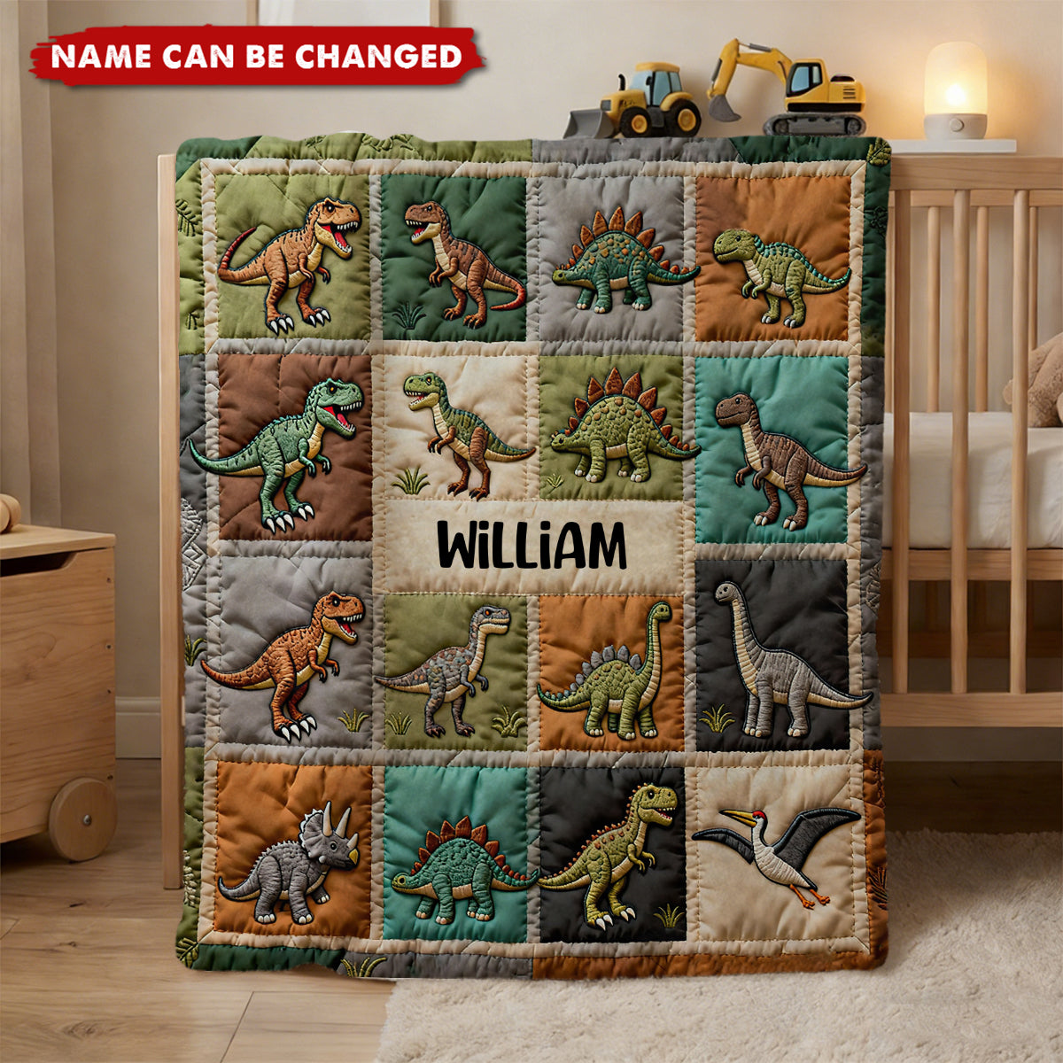 Love Dinosaur - Personalized Kid Blanket
