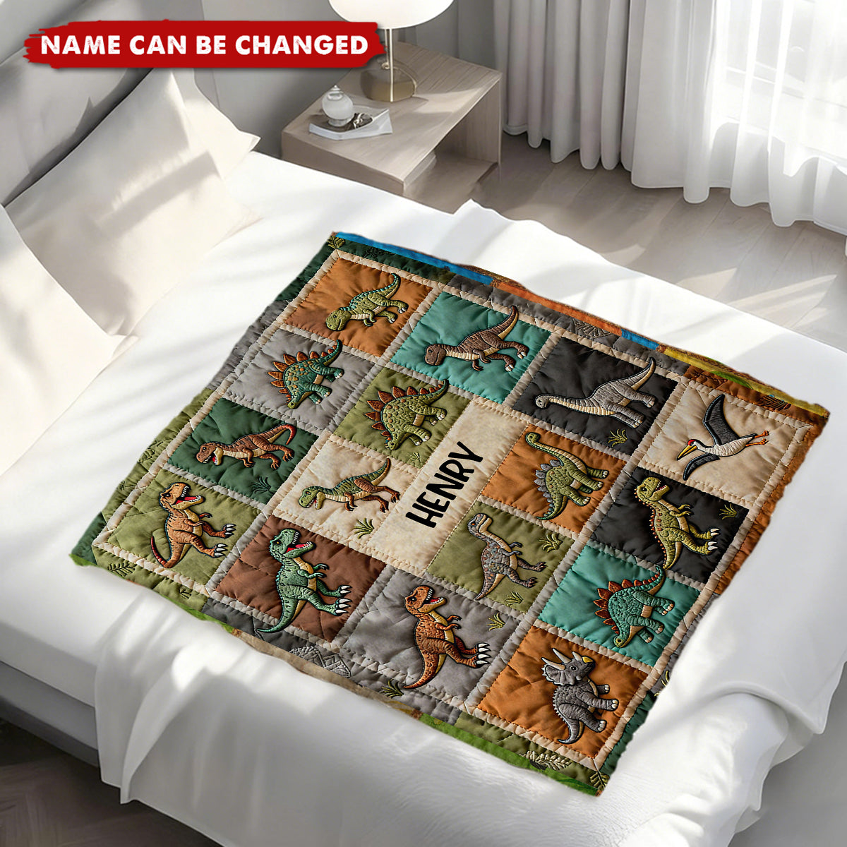 Love Dinosaur - Personalized Kid Blanket