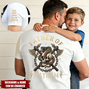 Father's Day Gift, Father of Mayhem - Personalized Shirt