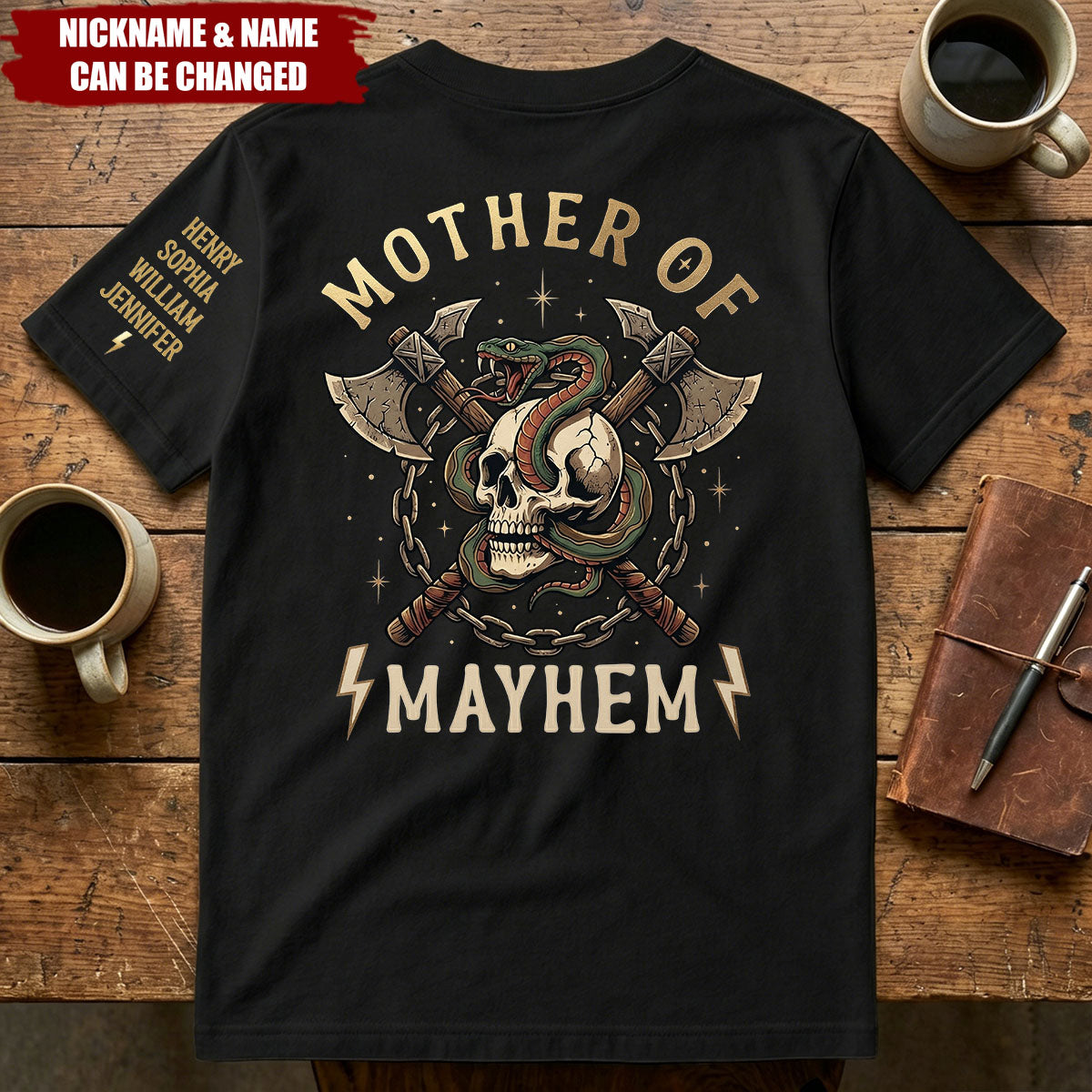 Father's Day Gift, Father of Mayhem - Personalized Shirt