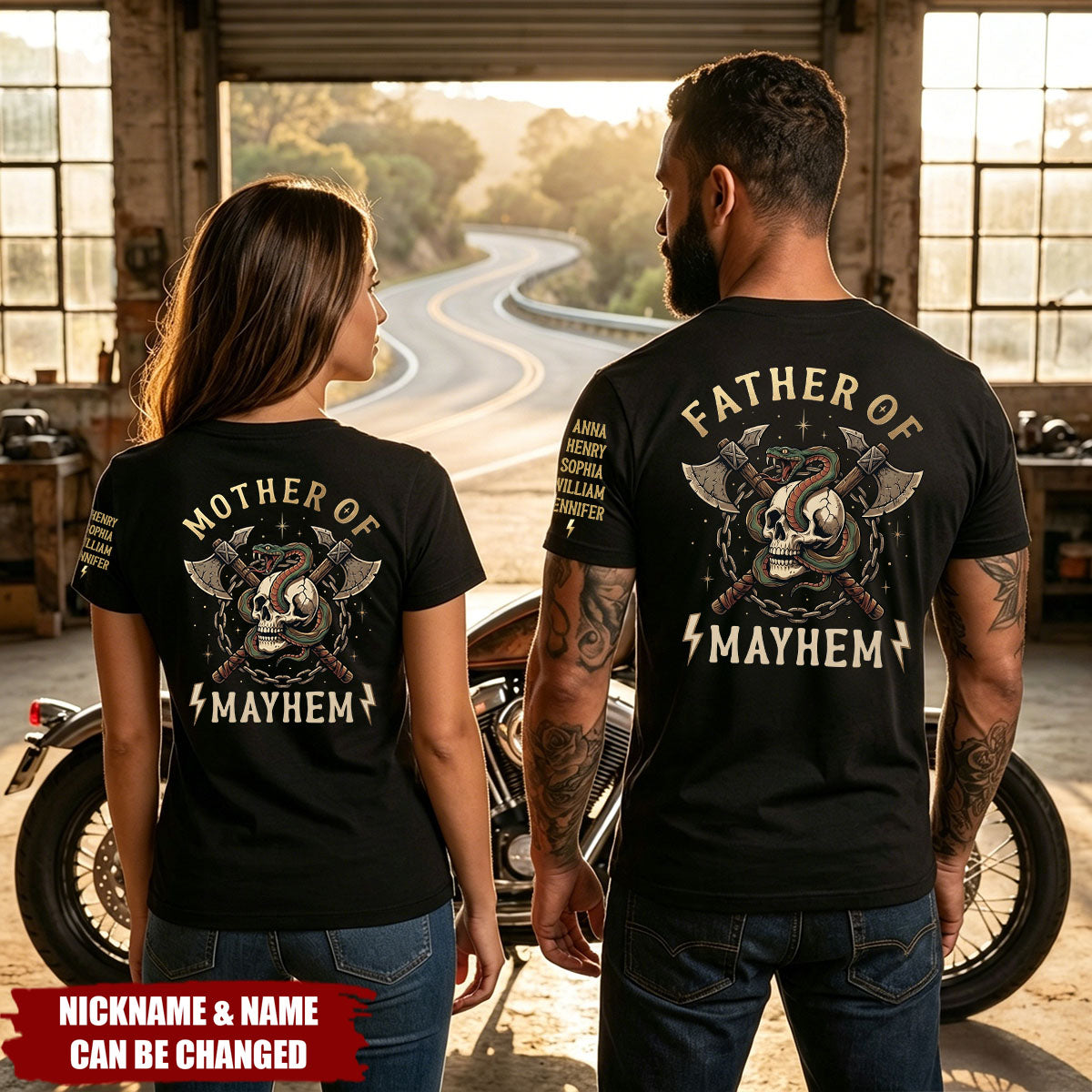 Father's Day Gift, Father of Mayhem - Personalized Shirt