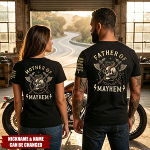 Father's Day Gift, Father of Mayhem - Personalized Shirt