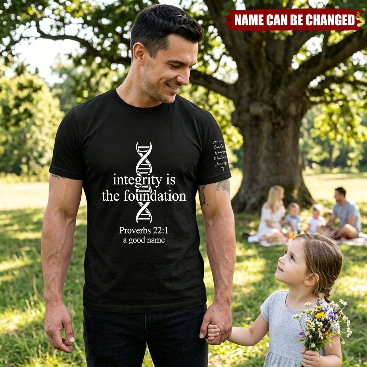 Father's Day Gifts, Integrity Is The Foundation - Personalized Faith Shirt