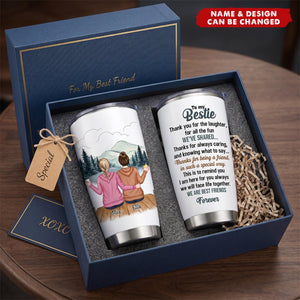 To my Bestie Thank you for the laughter for all the fun - Personalized Tumbler