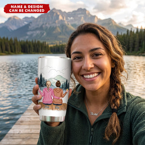To my Bestie Thank you for the laughter for all the fun - Personalized Tumbler