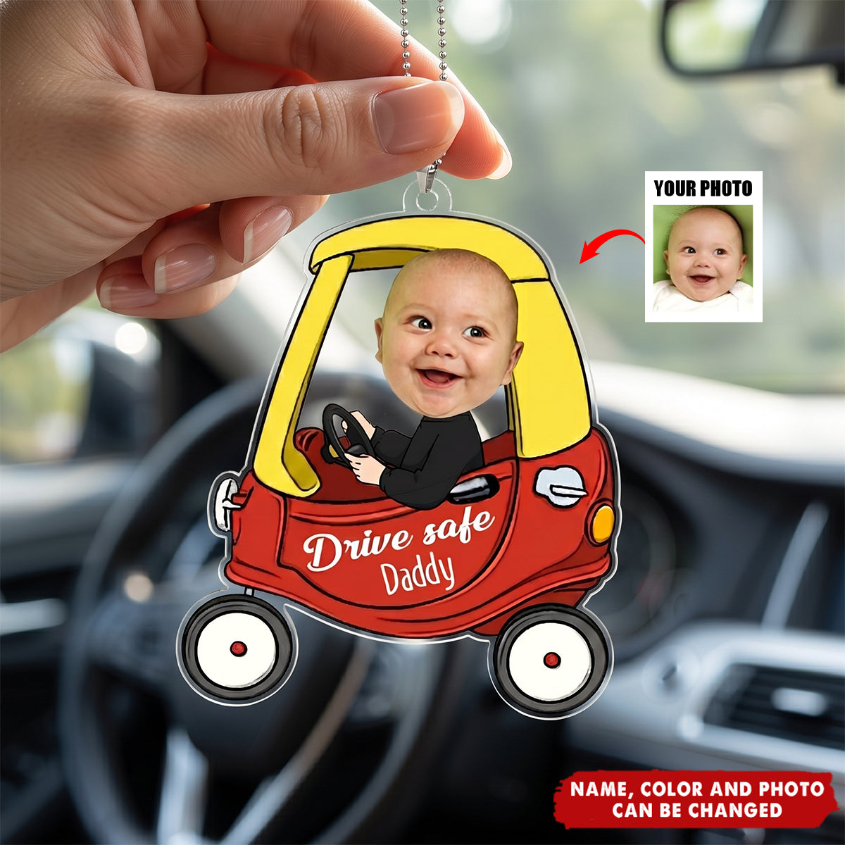 Drive Safe - Personalized Car Photo Ornament