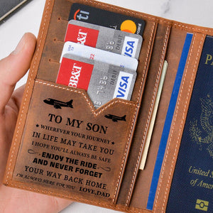 Dad To Son - Enjoy The Ride - Passport Holder