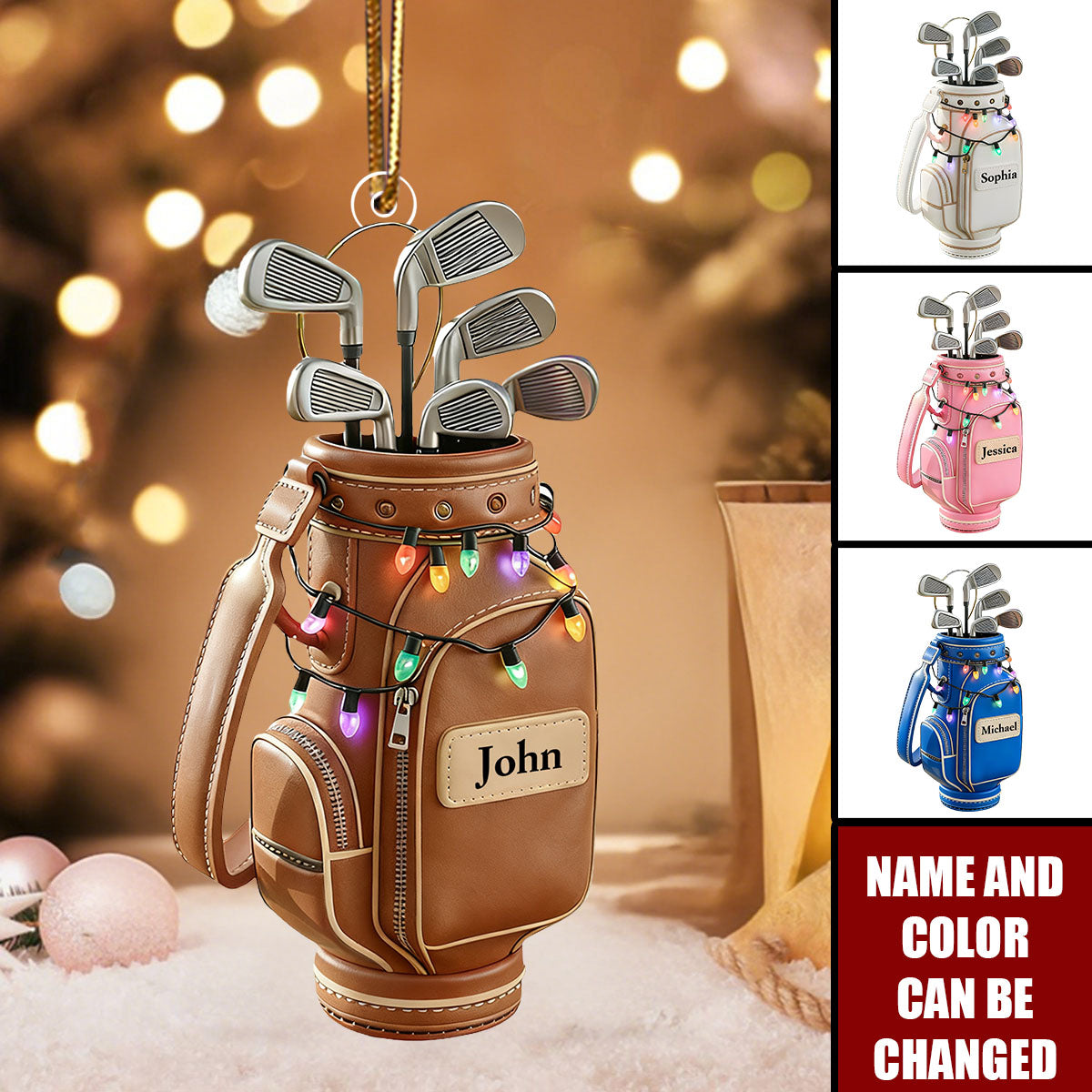 Golf Christmas - Personalized Christmas Acrylic Ornament