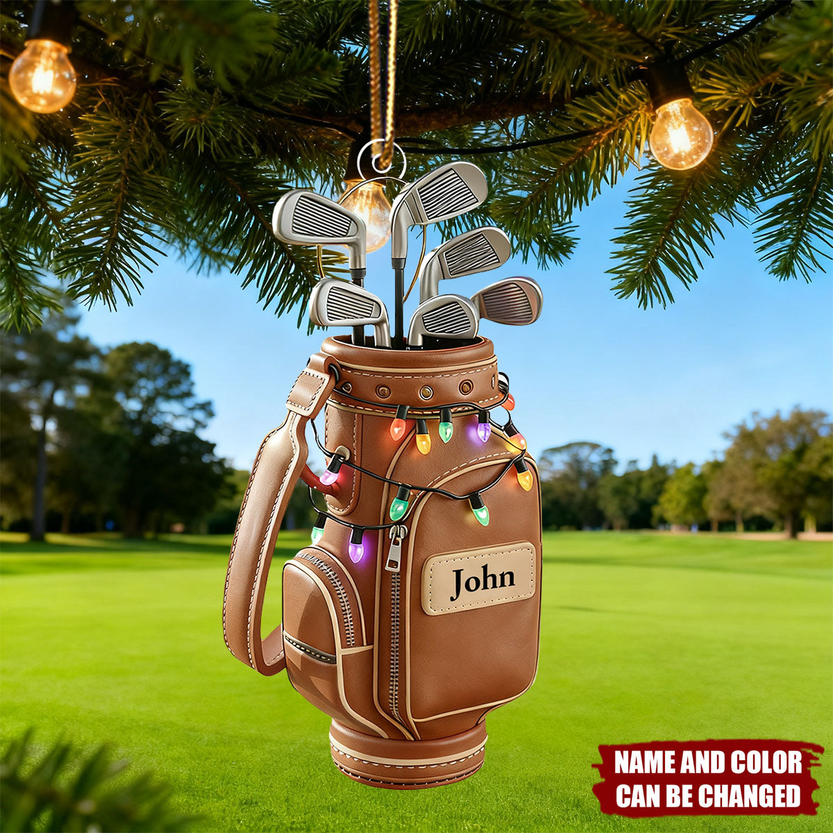 Golf Christmas - Personalized Christmas Acrylic Ornament