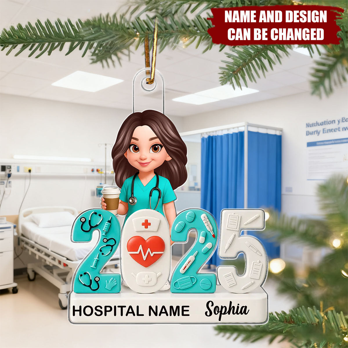 2025 Nurse - Personalized Christmas Acrylic Ornament