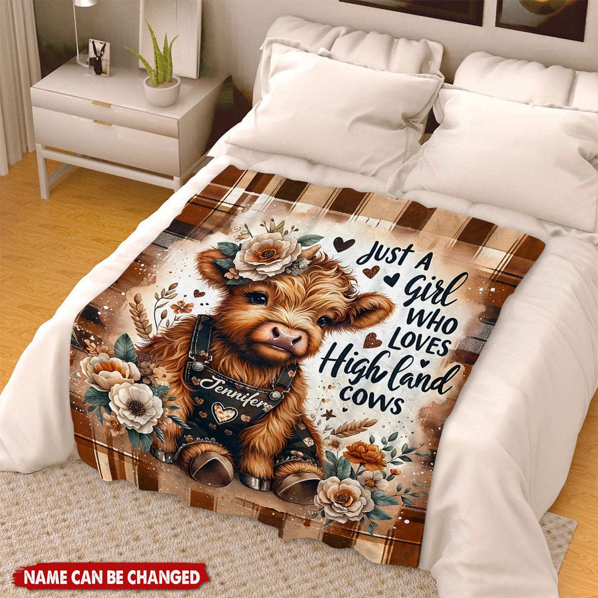 Just A Girl Who Loves Highland Cows - Personalized Blanket