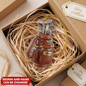Merry Christmas - Personalized Golf Ornament
