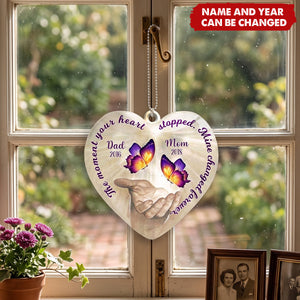 The Moment Your Heart Stopped, Mine Changed Forever Custom Memorial Ornament