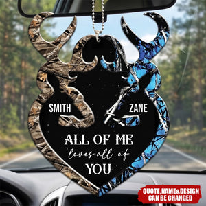 Camo Pattern Deer Couple Personalized ornament