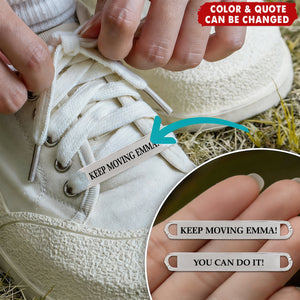 Marathon, Runner, Motivational Running Gift - Personalized Engraved Metal Shoe Tags