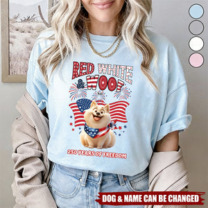 Red White Woof 250 Years Of Freedom - Personalized Shirt