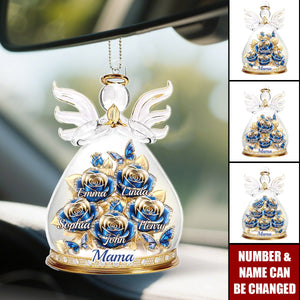 Acrylic Car Ornament - Personalized Mother's Day Gifts For Mom, Grandma - An Angel’s Embrace Of Love
