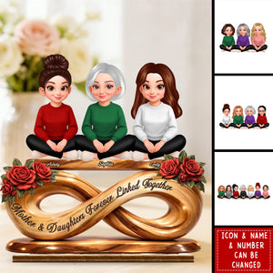 Wooden Plaque - Personalized Mother's Day Birthday Gifts For Mom, Daughter - Our Bond Has No End